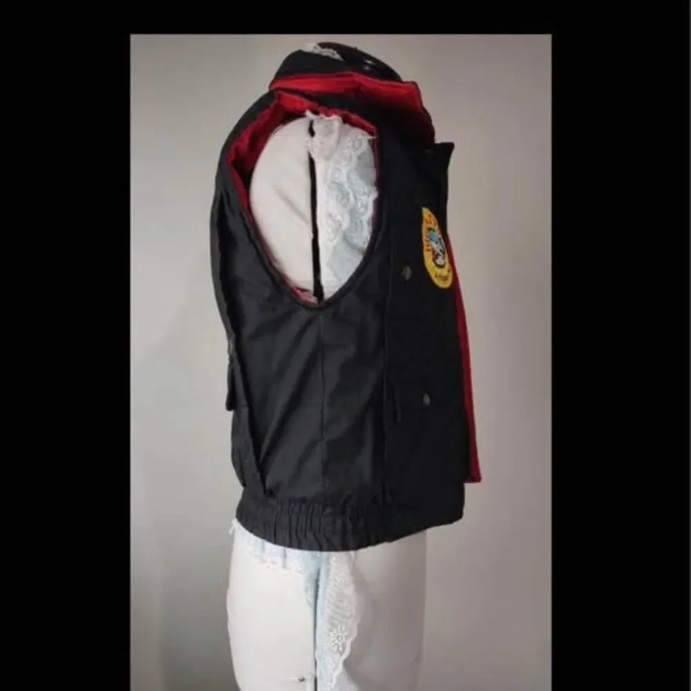 Boys size 8 London Fog Vest high altitude double sided red or black FLAW-No fron